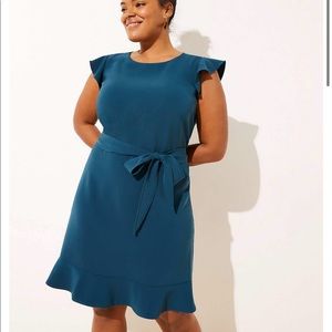 NWT Loft Plus Flutter Tie Waist Dress, Size 20